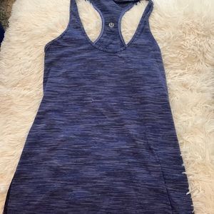 Blue lulu lemon tank top